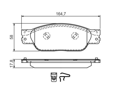 Brake Pad Set, disc brake BP1263 Bosch, Image 3