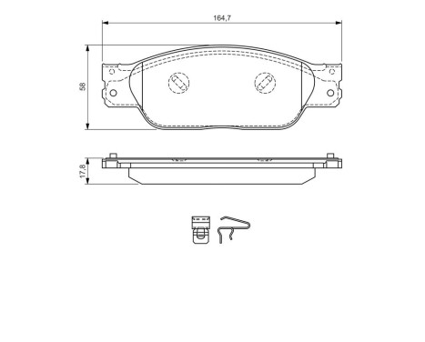 Brake Pad Set, disc brake BP1263 Bosch, Image 8