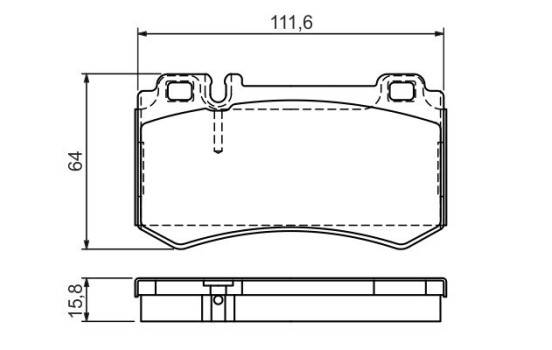 Brake Pad Set, disc brake BP1264 Bosch, Image 6
