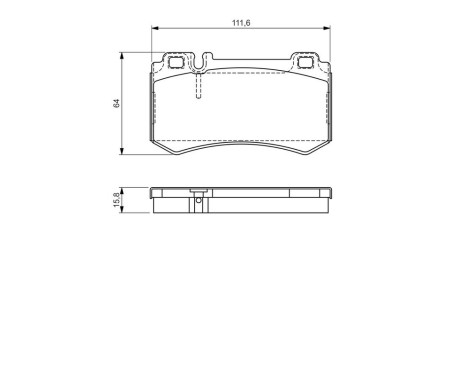 Brake Pad Set, disc brake BP1264 Bosch, Image 7