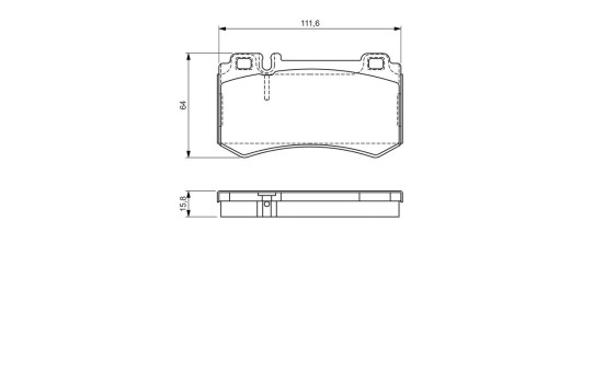 Brake Pad Set, disc brake BP1264 Bosch, Image 7