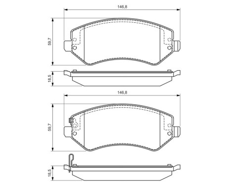Brake Pad Set, disc brake BP1265 Bosch, Image 6