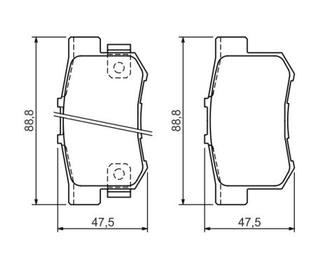 Brake Pad Set, disc brake BP1266 Bosch, Image 7