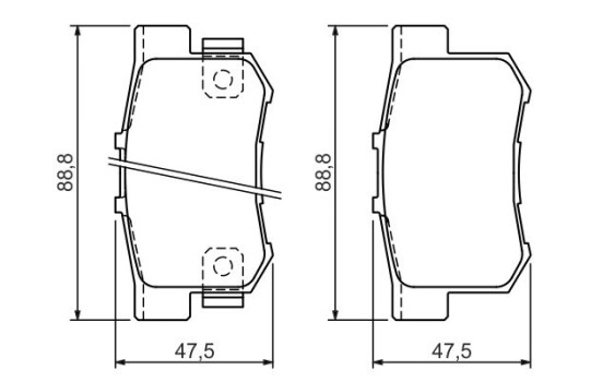 Brake Pad Set, disc brake BP1266 Bosch, Image 6