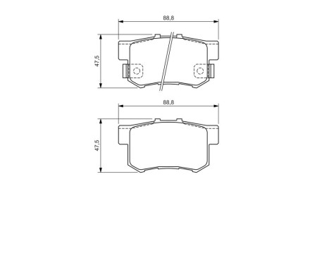 Brake Pad Set, disc brake BP1266 Bosch, Image 8