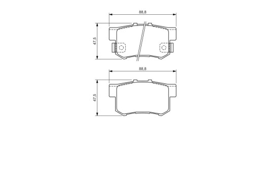 Brake Pad Set, disc brake BP1266 Bosch, Image 8