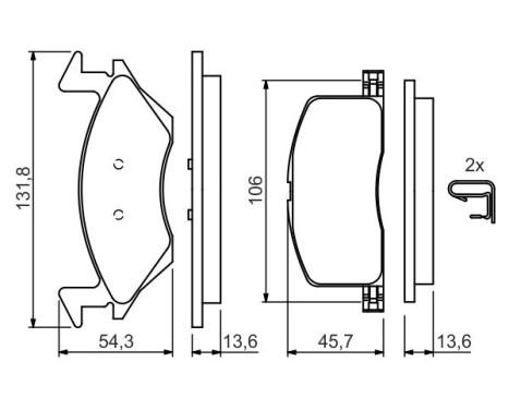 Brake Pad Set, disc brake BP127 Bosch