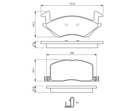Brake Pad Set, disc brake BP127 Bosch, Image 6