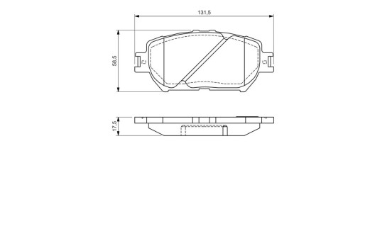 Brake Pad Set, disc brake BP1271 Bosch, Image 2