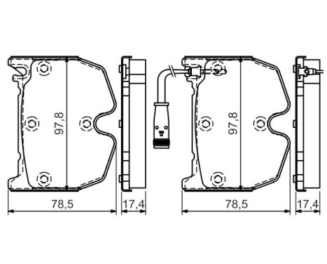 Brake Pad Set, disc brake BP1272 Bosch, Image 6