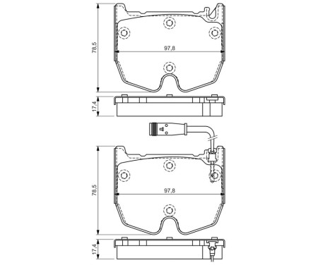 Brake Pad Set, disc brake BP1272 Bosch, Image 7