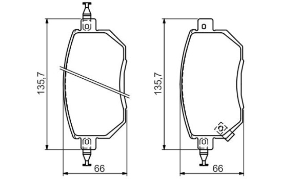Brake Pad Set, disc brake BP1274 Bosch, Image 2