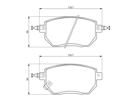 Brake Pad Set, disc brake BP1274 Bosch, Image 3