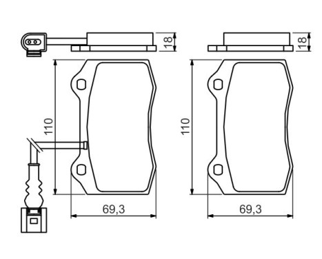 Brake Pad Set, disc brake BP1275 Bosch, Image 7