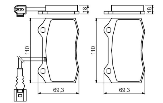 Brake Pad Set, disc brake BP1275 Bosch, Image 3