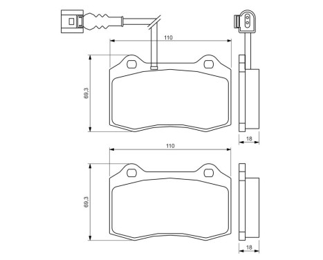 Brake Pad Set, disc brake BP1275 Bosch, Image 8