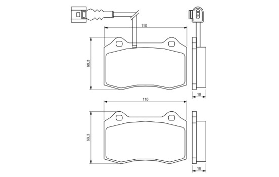 Brake Pad Set, disc brake BP1275 Bosch, Image 8
