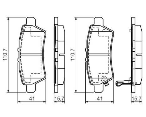 Brake Pad Set, disc brake BP1277 Bosch, Image 7