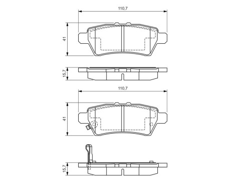 Brake Pad Set, disc brake BP1277 Bosch, Image 8