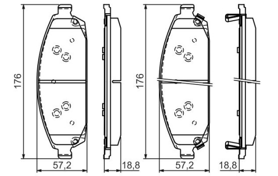 Brake Pad Set, disc brake BP1278 Bosch, Image 7