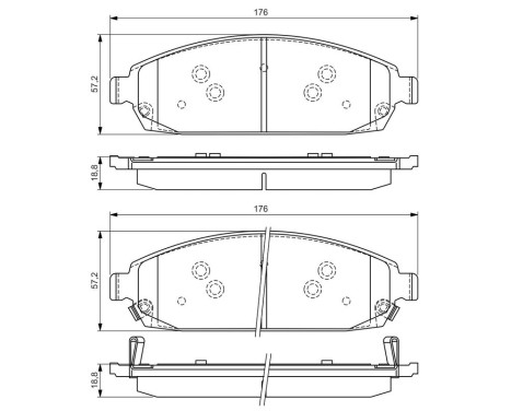 Brake Pad Set, disc brake BP1278 Bosch, Image 8