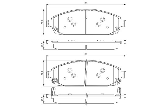 Brake Pad Set, disc brake BP1278 Bosch, Image 8
