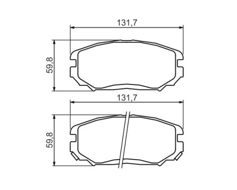 Brake Pad Set, disc brake BP1282 Bosch, Image 7