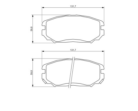 Brake Pad Set, disc brake BP1282 Bosch, Image 8
