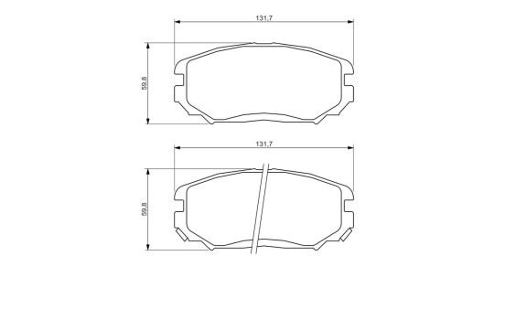 Brake Pad Set, disc brake BP1282 Bosch, Image 8