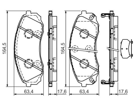 Brake Pad Set, disc brake BP1285 Bosch, Image 7