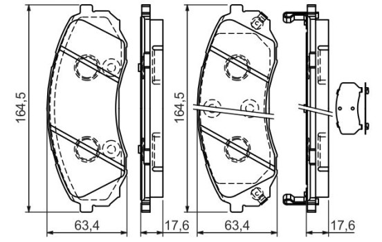Brake Pad Set, disc brake BP1285 Bosch, Image 6