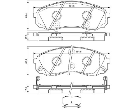 Brake Pad Set, disc brake BP1285 Bosch, Image 8