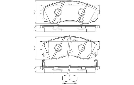 Brake Pad Set, disc brake BP1285 Bosch, Image 8