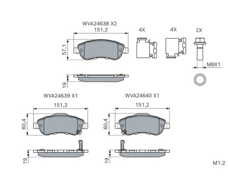 Brake Pad Set, disc brake BP1287 Bosch, Image 7
