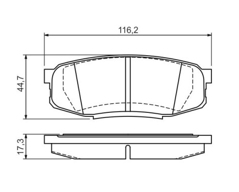 Brake Pad Set, disc brake BP1288 Bosch, Image 7