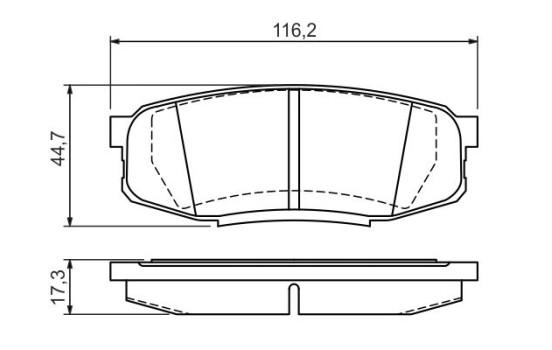 Brake Pad Set, disc brake BP1288 Bosch, Image 6
