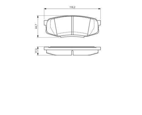 Brake Pad Set, disc brake BP1288 Bosch, Image 8