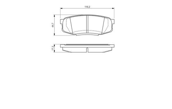Brake Pad Set, disc brake BP1288 Bosch, Image 8