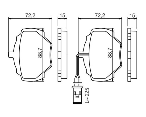 Brake Pad Set, disc brake BP129 Bosch, Image 5