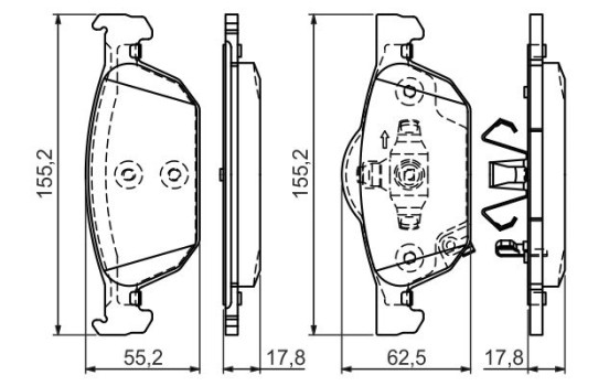 Brake Pad Set, disc brake BP1291 Bosch, Image 5