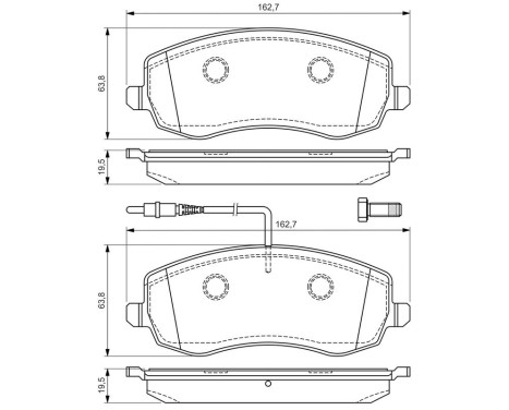 Brake Pad Set, disc brake BP1293 Bosch, Image 8