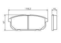 Brake Pad Set, disc brake BP1296 Bosch