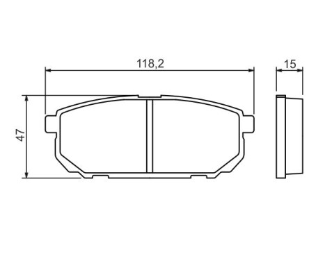 Brake Pad Set, disc brake BP1296 Bosch