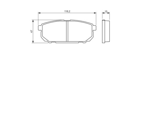 Brake Pad Set, disc brake BP1296 Bosch, Image 6