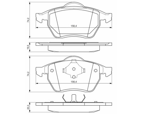 Brake Pad Set, disc brake BP1298 Bosch, Image 6