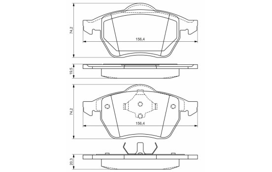 Brake Pad Set, disc brake BP1298 Bosch, Image 6
