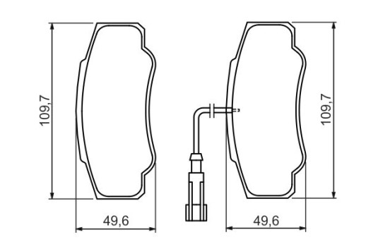 Brake Pad Set, disc brake BP1299 Bosch, Image 3