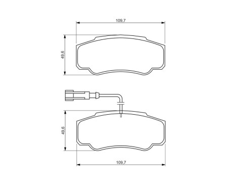Brake Pad Set, disc brake BP1299 Bosch, Image 8