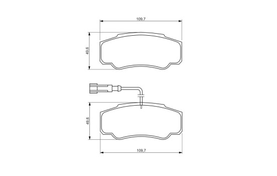 Brake Pad Set, disc brake BP1299 Bosch, Image 8