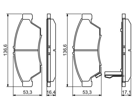 Brake Pad Set, disc brake BP1302 Bosch, Image 7